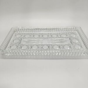 Vintage Federal Clear Glass Rectangular Tray